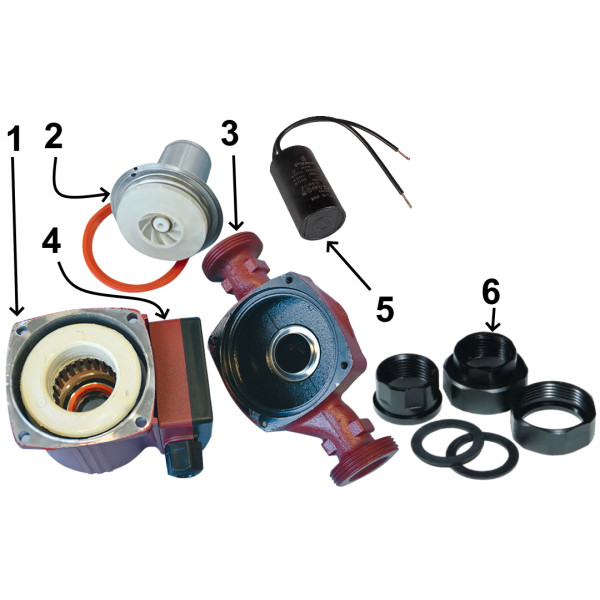 Насос циркуляційний VOLKS pumpe  ZP25/6 180мм + гайки