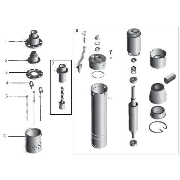 Насос свердловинний шнековий VOLKS pumpe  4QGD1,2-100-0,75кВт 4 дюйми +кабель 15м