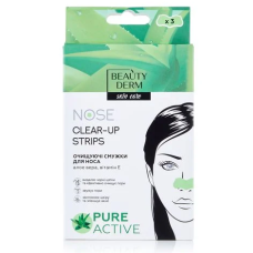 TM BEAUTYDERM Очищуючі смужки для носу з екстрактом Алое Вера, 3 шт (арт.)
