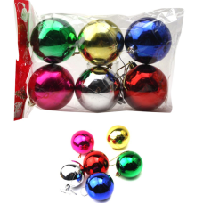 Ялинкова іграшка Д6см пакет 6шт/уп. (24553) (24582)