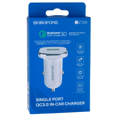 Зарядний пристрій авто BZ12А QC 3.0 USB Borofone