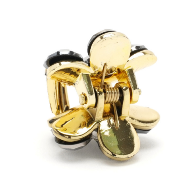 Заколка-краб у формі квітки зі стразами 10947