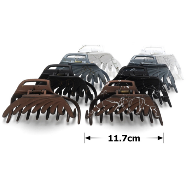 Заколка-краб 18-13772 матовий з візерунками