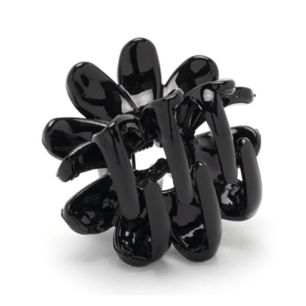 Заколка-краб глянцевий чорний 3209/3217