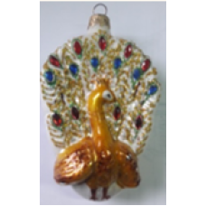 Скляна іграшка 1099 Павлін