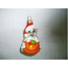 Скляна іграшка 1061 Кіт з мішком