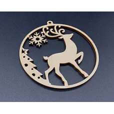 Дерев'яна новорічна заготовка Ф