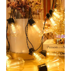 Гірлянда 10 LED Наружна Лампочки Теплий білий (8934)