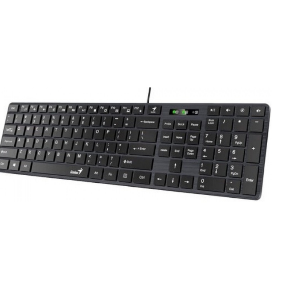 Клавiатура дротова USB Black UKR GENIUS SlimStar 126