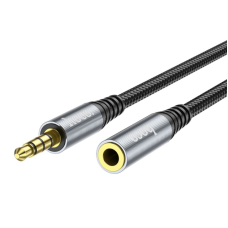 Кабель Aux Hoco UPA20 3.5 audio extension cable (Cірий)