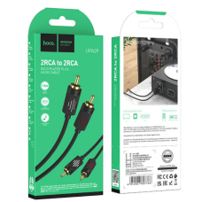 Кабель Aux Hoco UPA29 dual RCA to dual RCA 1.5m (Чорний)