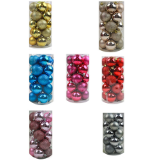 Кулі новорічні №PVC20-4 пластик 20шт 4см 01285