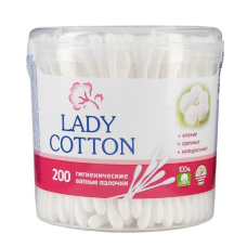 Lady Cotton Палички ватні в банці 200шт.