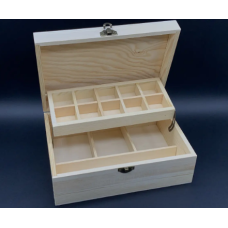 Скринька-органайзер для прикрас із замком і петлями. 23,5х16,5х9см А-8004