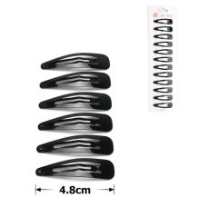 Заколки-хлопушки 4,8см чорні глянець уп 12шт