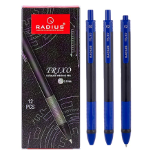 Ручка кулькова синя TRIXO чорний корпус