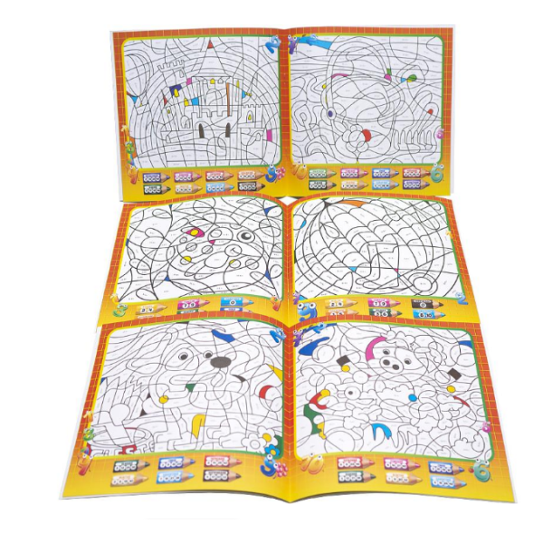 Розмальовка "Розв'язуємо приклади та малюємо"