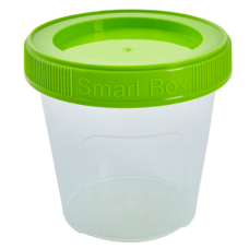 Контейнер "Smart Box" круглий 0,5л., прозорий/оливковий