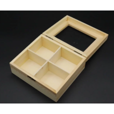 Скринька-органайзер для декупажу з замком і петлями. 16х14х6,5см