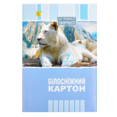 Білий картон А4 7 аркушів "Коленкор"