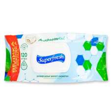 Superfresh Серветка волога Antibacterial 72 шт new з клапаном