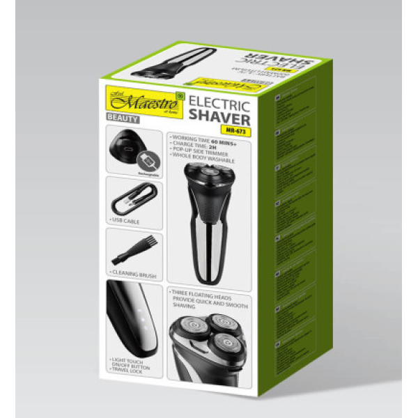 Електрична Бездротова бритва Maestro MR673