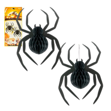 Паперовий об'ємний декор "Павук" 2шт. на Halloween 30см