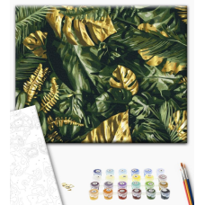 BS53704 Картини за номерами Пальмове листя Класік 40х50 Metalic/Флуоресцентні