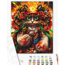 BS53862 Картини за номерами Киця Ворожка © Маріанна Пащук Класік 40х50 патріотичні / роялті