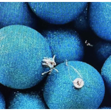 Набір ялинкових куль 4шт уп. d 80мм колір синій №0384