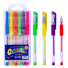 Набір ручок гелевих неонових 6 кольорів 108-6