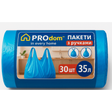 Пакети для сміття 35*30 з ручками ТМ PROdom (50)