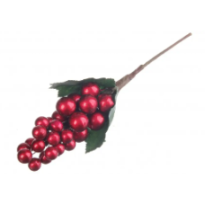 Гілка декоративна червона/сіра18 см