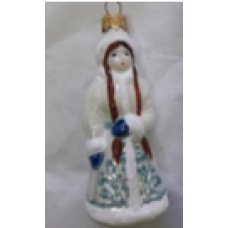 Скляна іграшка 1168 Снігурка нова