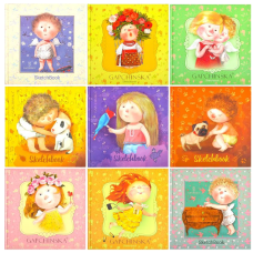 Блокнот скетчбук 7БЦ "Мандарин" 20х20см 36 аркушів