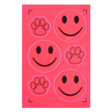 Наклейка світловідбивна 6 шт "Смайл лапа" 132