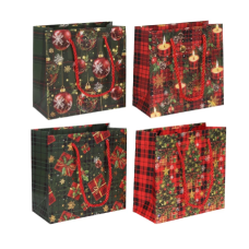 Подарунковий пакет новорічний (15*14*7см) 3123-10163