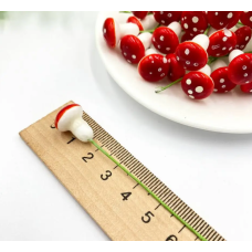 Декор на дроті Міні грибок 1,6см 1шт