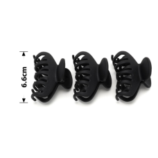 Заколка-краб 6,6см (110-26869) з подвійними зубами матові