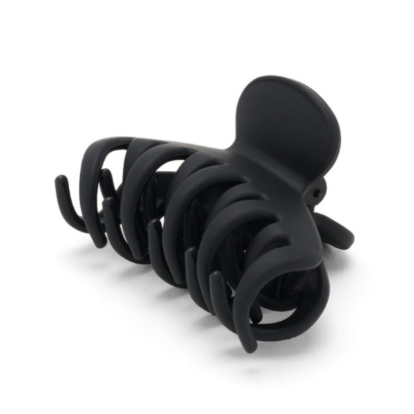 Заколка-краб 6,6см (110-26869) з подвійними зубами матові