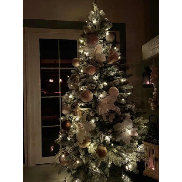 Ялинка Лита Ковалівська засніжена, ЗЕЛЕНА 150 см.