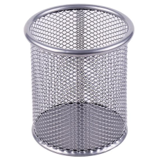 Стакан для ручок металевий "Сітка" 802-С, кольоровий 9,5х8,5 см