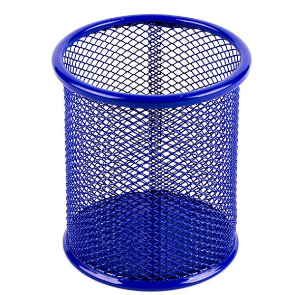 Стакан для ручок металевий "Сітка" 802-С, кольоровий 9,5х8,5 см