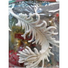 Перо біле/прозоре №0100