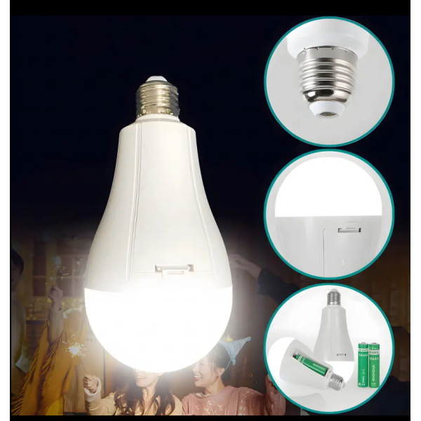 Лампа діодна акумуляторна E27 30W 2 акумулятора 3930