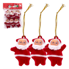 Прикраса "Дід Мороз" червоний 4,5 см 6шт