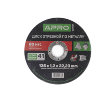 Диск відрізний по металу 125х1.6х22.22 мм 1шт (10шт. в пач.)  (APRO) 50789