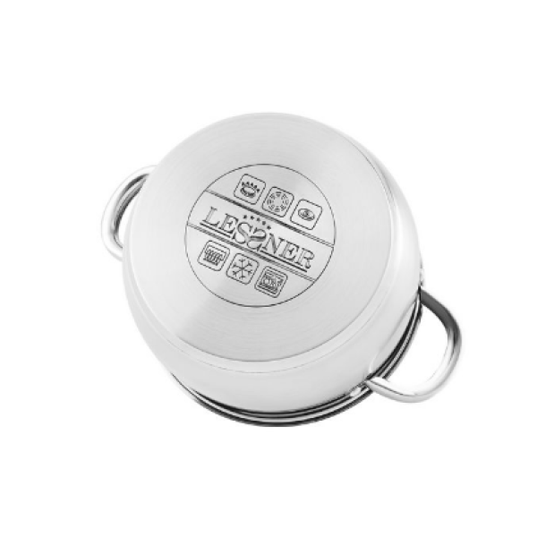 55865-24 Каструля "Lessner" з корозійностійкої сталі з кришкою 6,9л