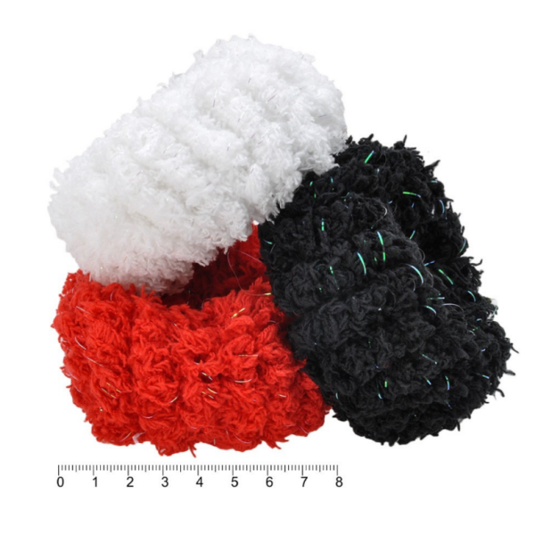 Резинка для волосся широка Махрова з люрексом 1348 1шт