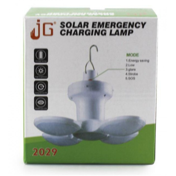 Підвісна лампа для кемпінгу та відпочинку на акумуляторі із сонячною панеллю BL 2029 USB